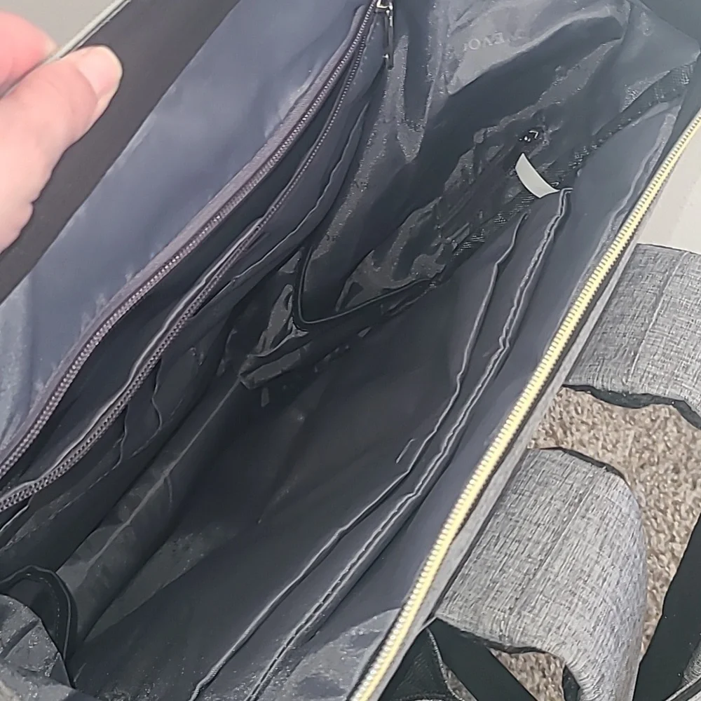Lovook Gray Backpack with Gold Accents
